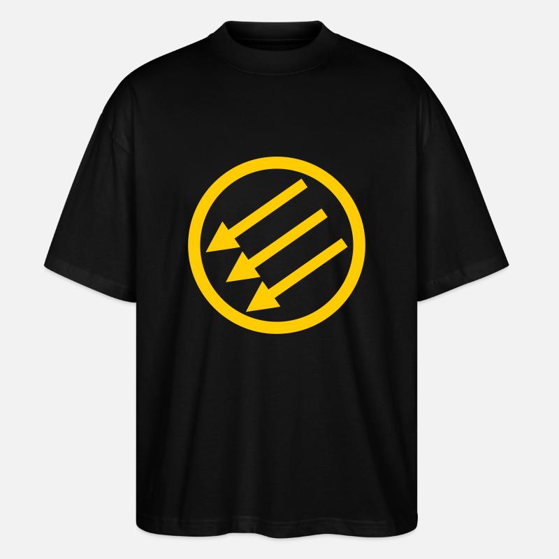 Järnfronten / Eiserne Front / Iron Front - Stanley/Stella Oversized Unisex Bio T-Shirt Blaster 2.0 - Schwarz