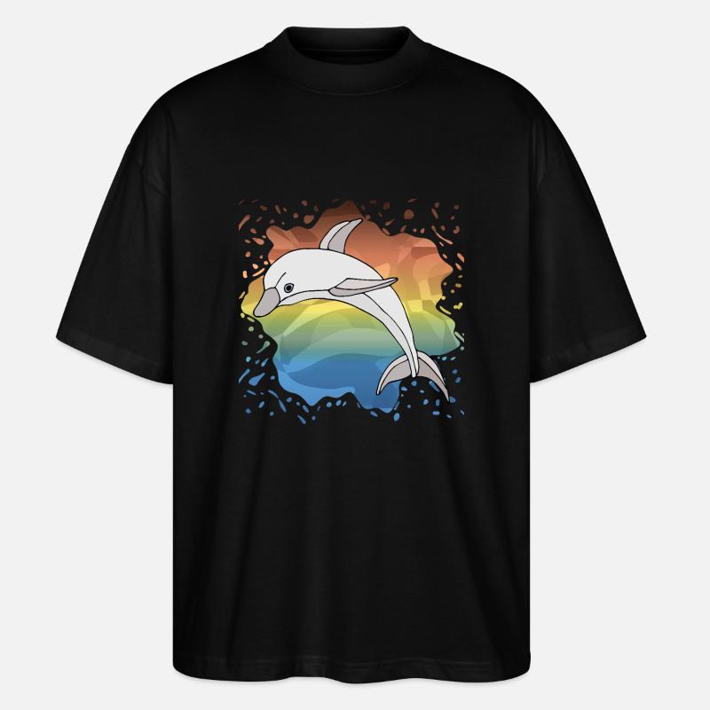 Delfin - Stanley/Stella Oversized Unisex Bio T-Shirt Blaster 2.0 - Schwarz