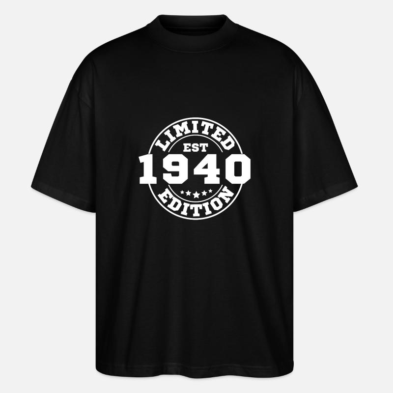 1940 limited edition - T-shirt bio Blaster 2.0 coupe oversize Stanley/Stella Unisexe - noir
