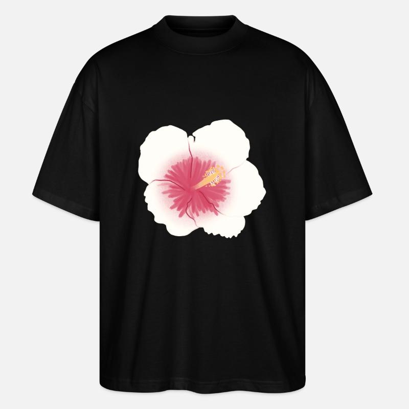 fleur d’hibiscus - T-shirt bio Blaster 2.0 coupe oversize Stanley/Stella Unisexe - noir