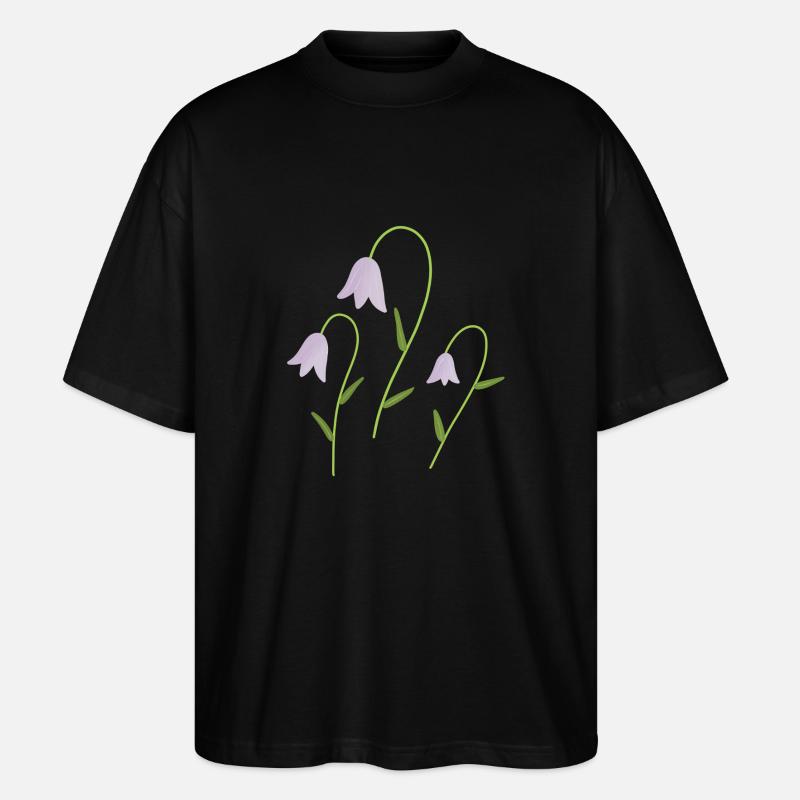 Glockenblumen - Stanley/Stella Oversized Unisex Bio T-Shirt Blaster 2.0 - Schwarz