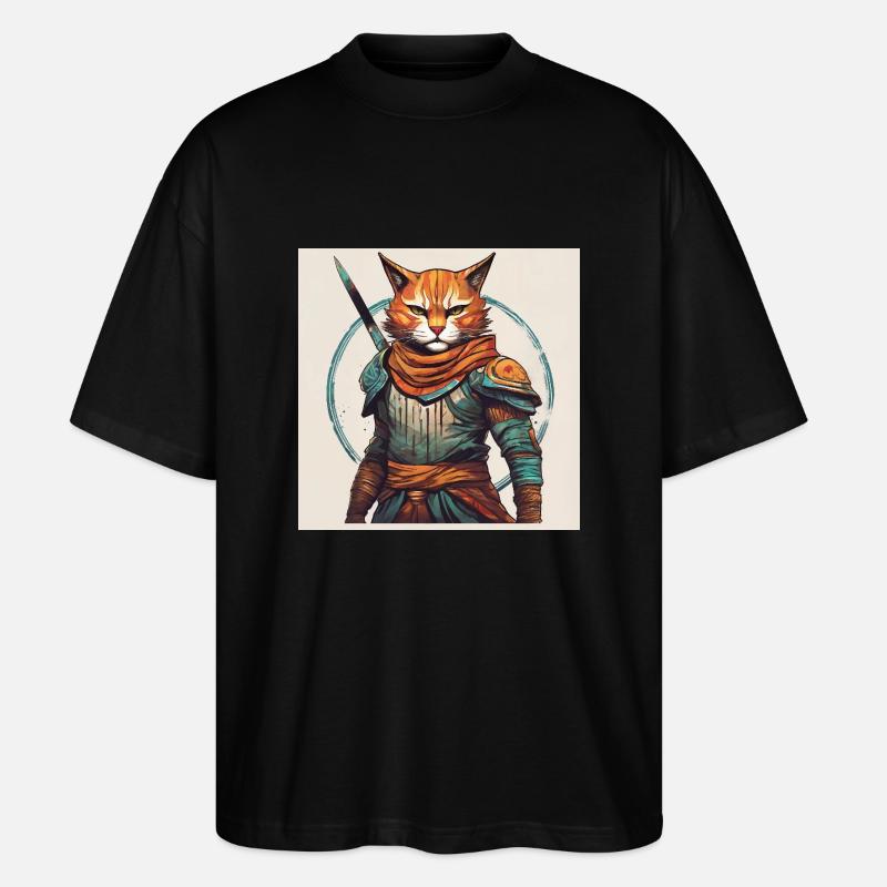 Catwarrior - Stanley/Stella Oversized Unisex Bio T-Shirt Blaster 2.0 - Schwarz