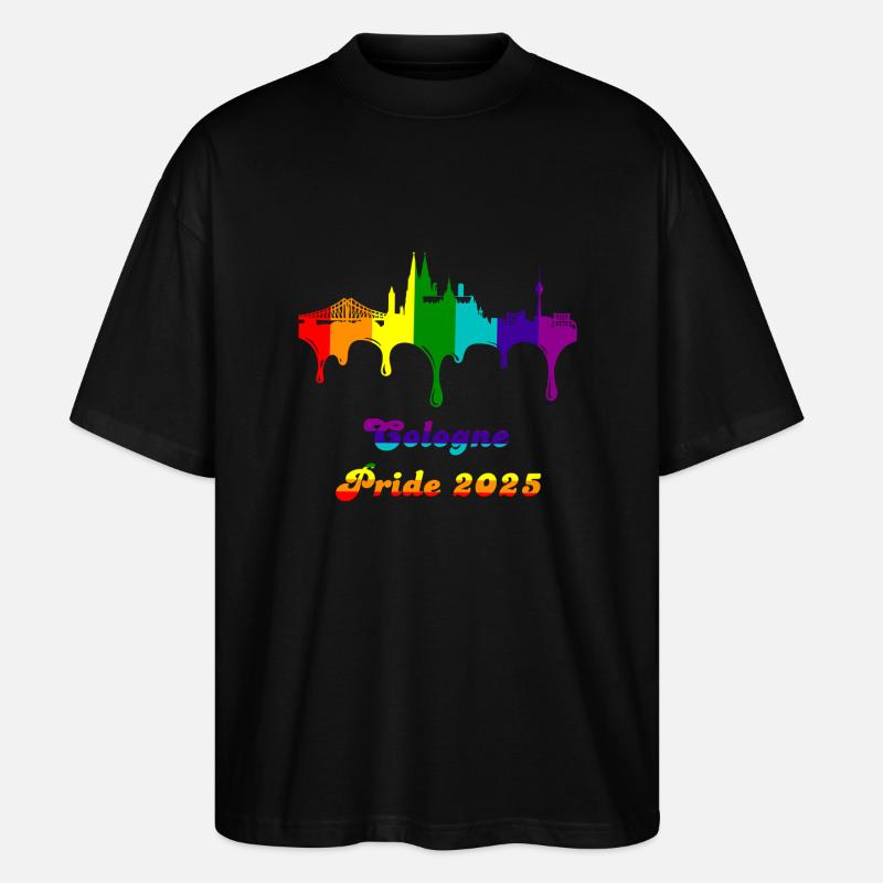 Pride 2025 Cologne - Stanley/Stella Oversized Unisex Bio T-Shirt Blaster 2.0 - Schwarz