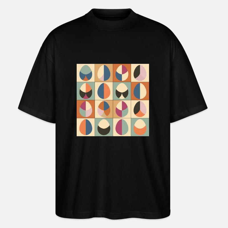 Ostereier Design No.01 - Stanley/Stella Oversized Unisex Bio T-Shirt Blaster 2.0 - Schwarz