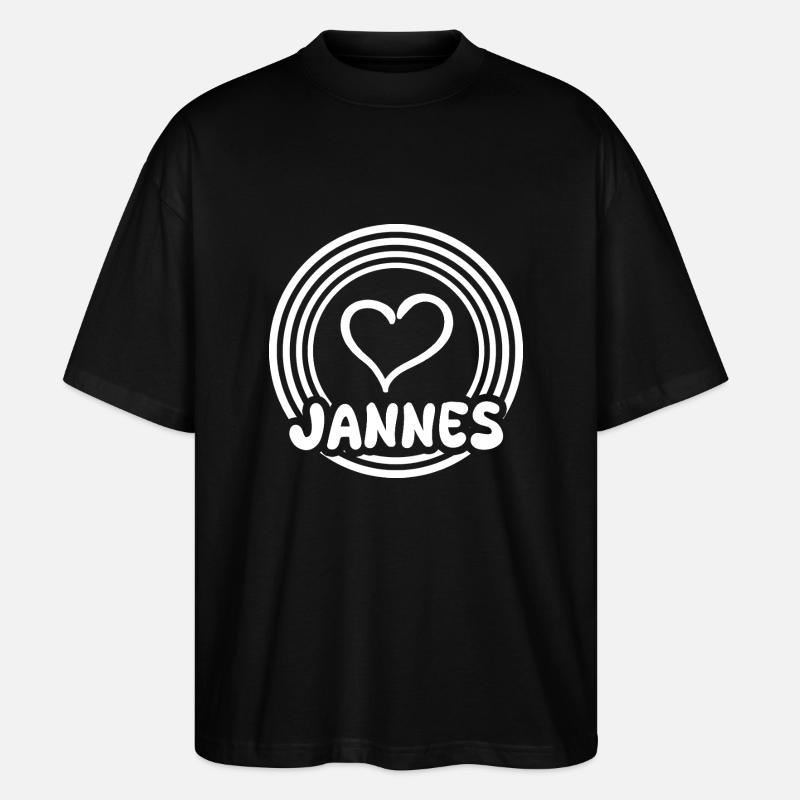 Jannes comme nom - T-shirt bio Blaster 2.0 coupe oversize Stanley/Stella Unisexe - noir