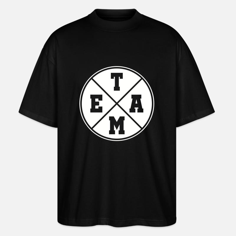 Team kreis - Stanley/Stella Oversized Unisex Bio T-Shirt Blaster 2.0 - Schwarz