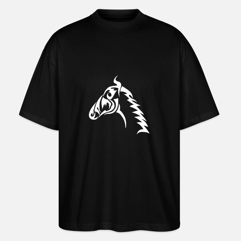 Cheval blanc - T-shirt bio Blaster 2.0 coupe oversize Stanley/Stella Unisexe - noir