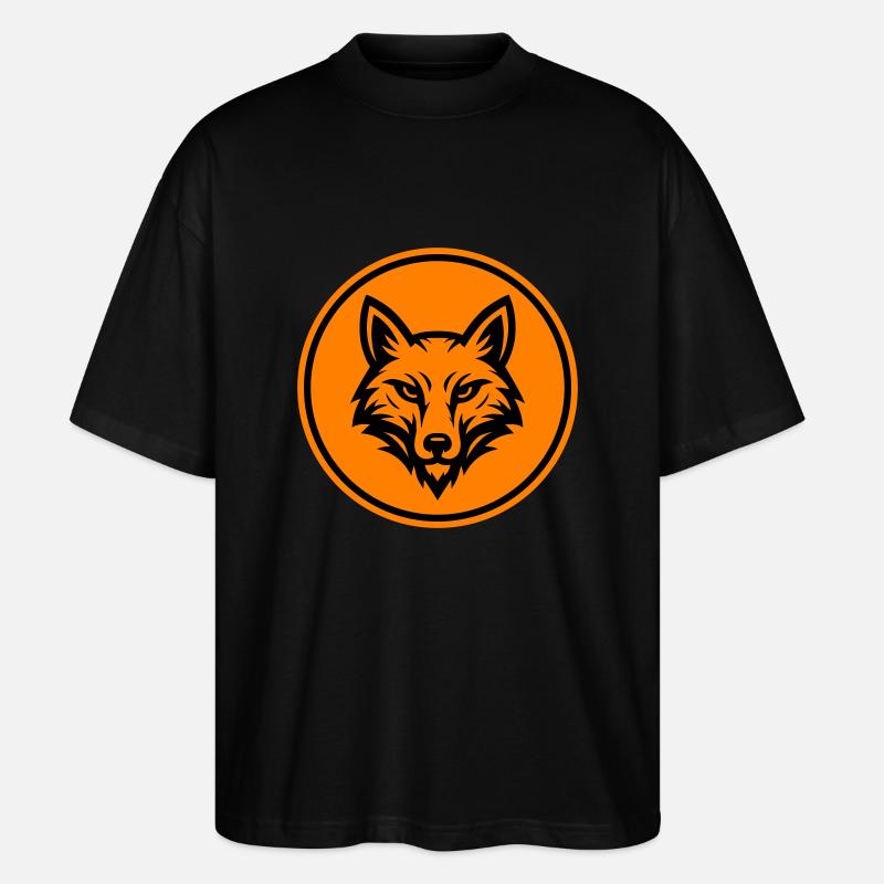 Fuchs Kopf Icon - Stanley/Stella Oversized Unisex Bio T-Shirt Blaster 2.0 - Schwarz
