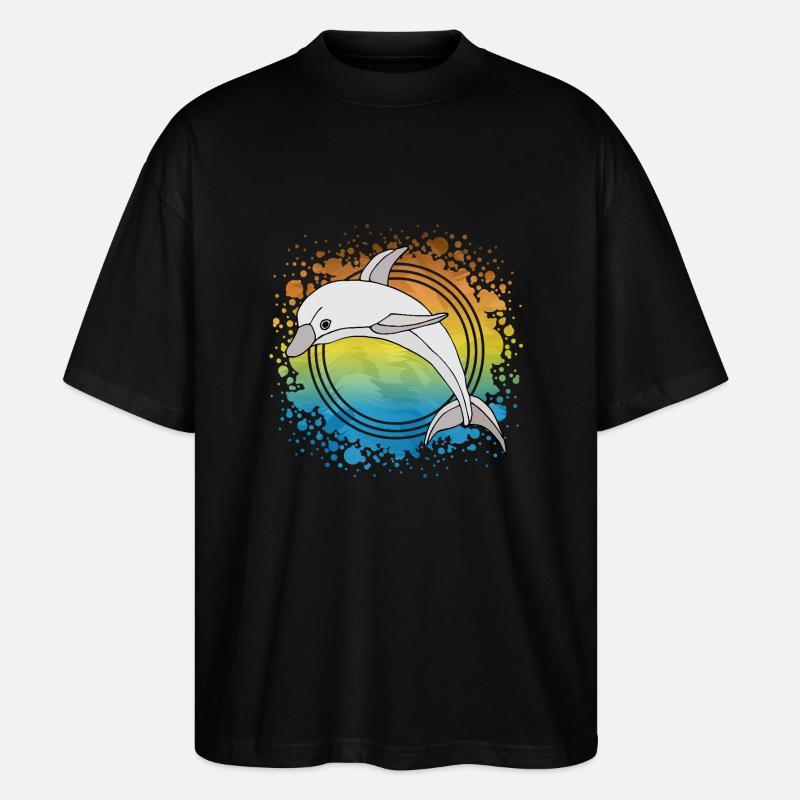 Delfin - Stanley/Stella Oversized Unisex Bio T-Shirt Blaster 2.0 - Schwarz