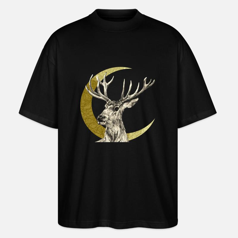 Deer - Stanley/Stella Oversized Unisex Organic T-shirt Blaster 2.0 - black