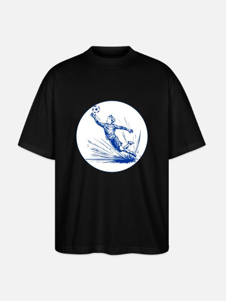 Goalkeeper (blue and white) - Stanley/Stella Oversized Unisex Organic T-shirt Blaster 2.0 - black