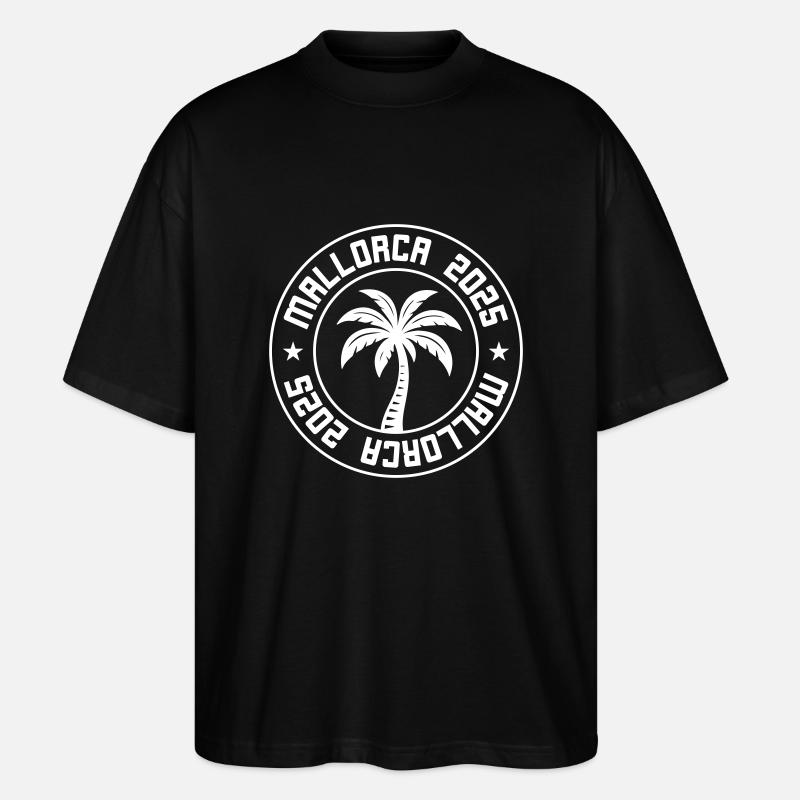 Majorque 2025 Palmier - T-shirt bio Blaster 2.0 coupe oversize Stanley/Stella Unisexe - noir