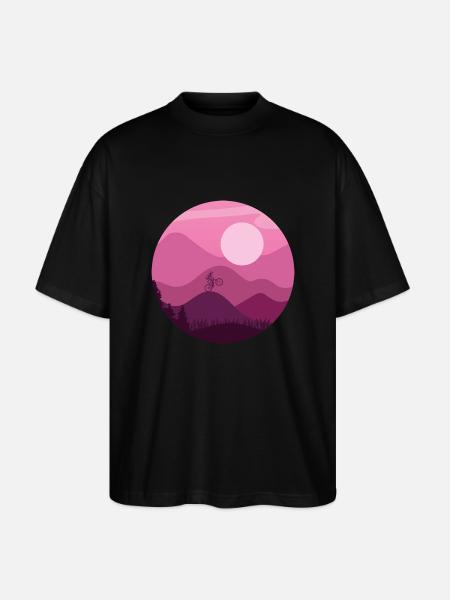 Mountain Biker - Stanley/Stella Oversized Unisex Organic T-shirt Blaster 2.0 - black
