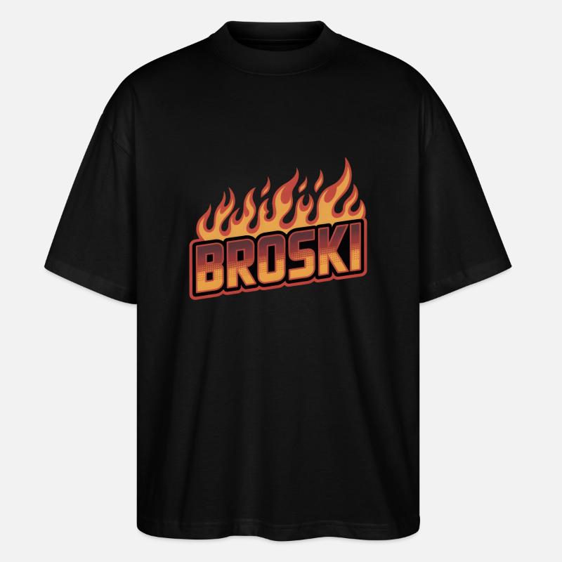 Broski - Bro Memes - Stanley/Stella Oversized Unisex Bio T-Shirt Blaster 2.0 - Schwarz