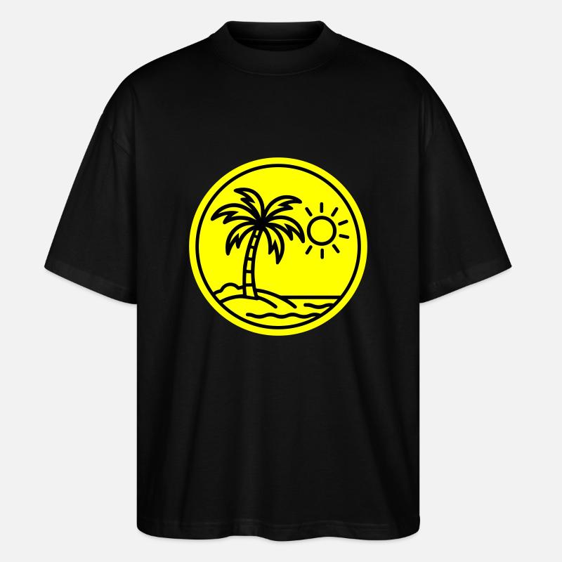 Sommer Palmen Strand - Stanley/Stella Oversized Unisex Bio T-Shirt Blaster 2.0 - Schwarz