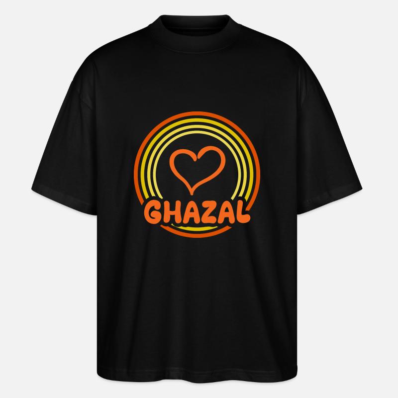 Name Ghazal - Stanley/Stella Oversized Unisex Bio T-Shirt Blaster 2.0 - Schwarz