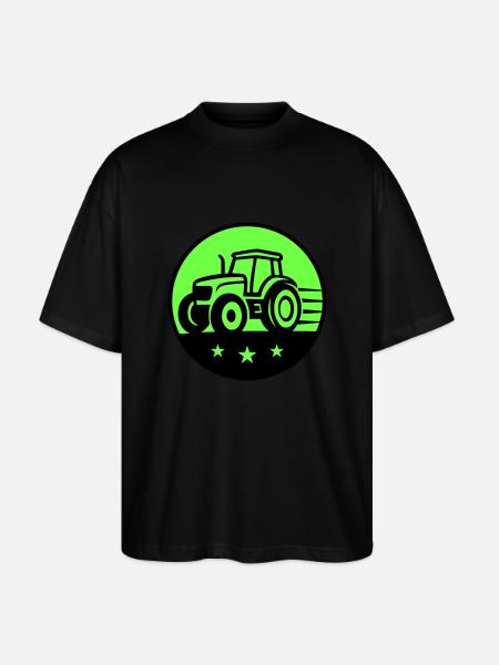 Traktor Farmer - Stanley/Stella Oversized Unisex Bio T-Shirt Blaster 2.0 - Schwarz