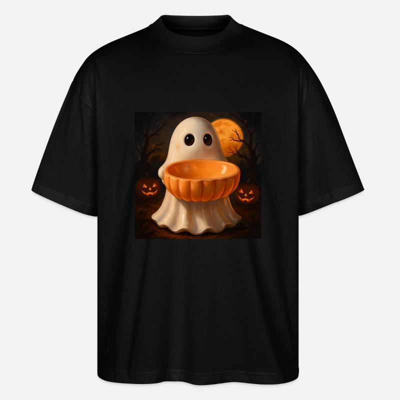 Grusel Halloween Geist Geschenk - Stanley/Stella Oversized Unisex Bio T-Shirt Blaster 2.0 - Schwarz