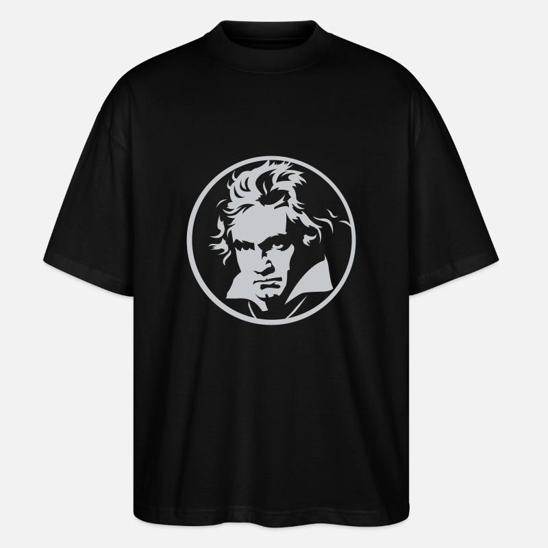 Roll over Beethoven (negativ) - Stanley/Stella Oversized Unisex Bio T-Shirt Blaster 2.0 - Schwarz