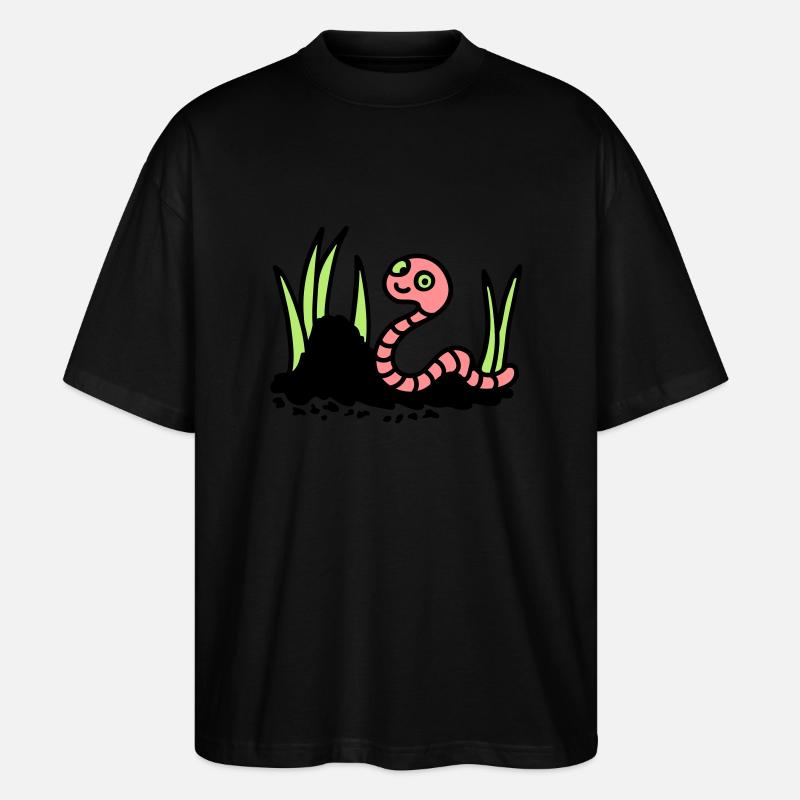 Regenwurm Erde - 3 - Stanley/Stella Oversized Unisex Bio T-Shirt Blaster 2.0 - Schwarz