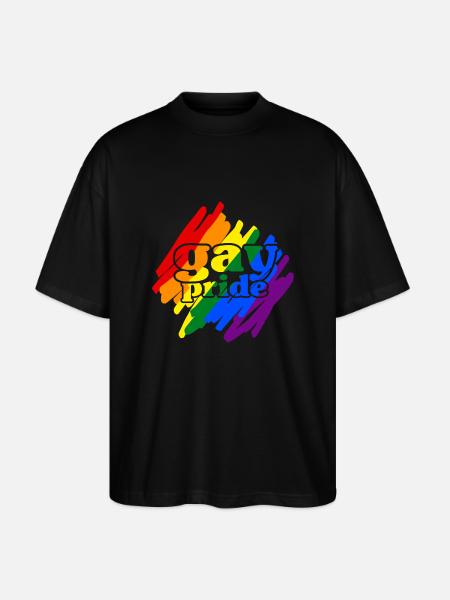Gay__N006 - Stanley/Stella Oversized Unisex Organic T-shirt Blaster 2.0 - black