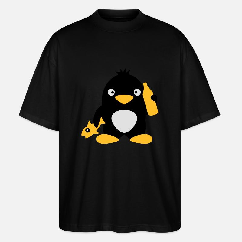 Fish And Beer Penguin - T-shirt bio Blaster 2.0 coupe oversize Stanley/Stella Unisexe - noir