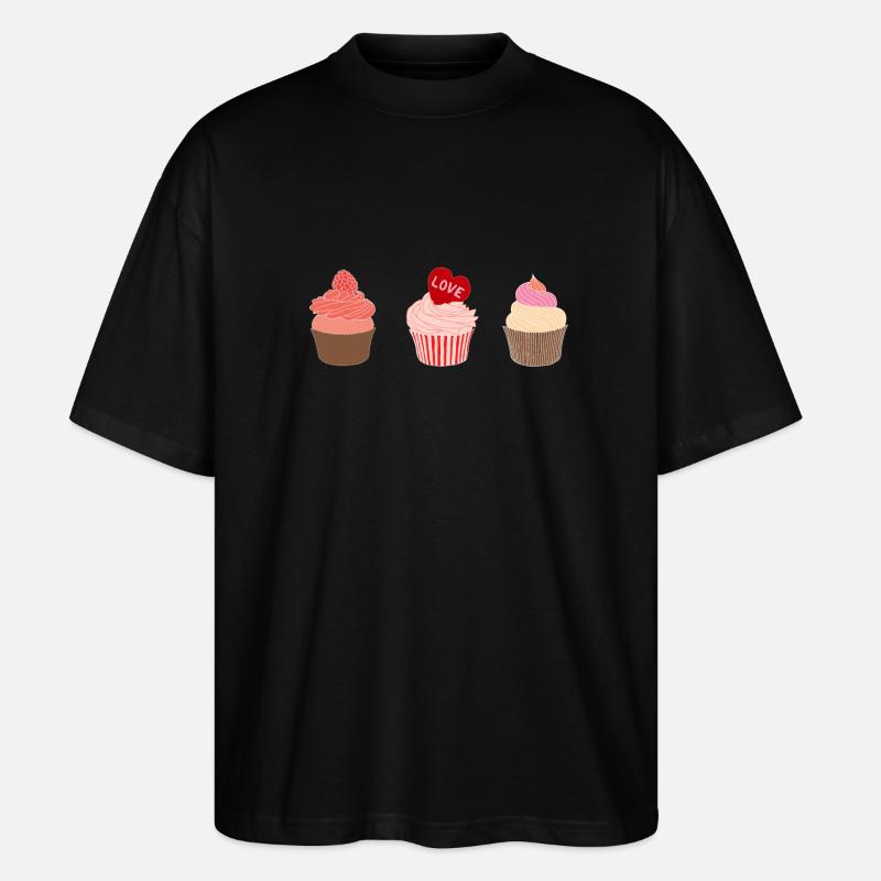 Cupcakes - Stanley/Stella Oversized Unisex Bio T-Shirt Blaster 2.0 - Schwarz