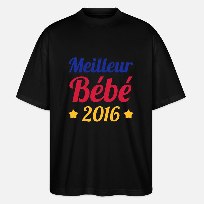 Meilleur Bébé 2016 | Naissance - T-shirt bio Blaster 2.0 coupe oversize Stanley/Stella Unisexe - noir