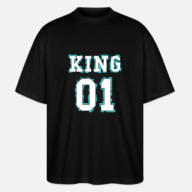 King - Queen Coupledesign - T-shirt bio Blaster 2.0 coupe oversize Stanley/Stella Unisexe - noir
