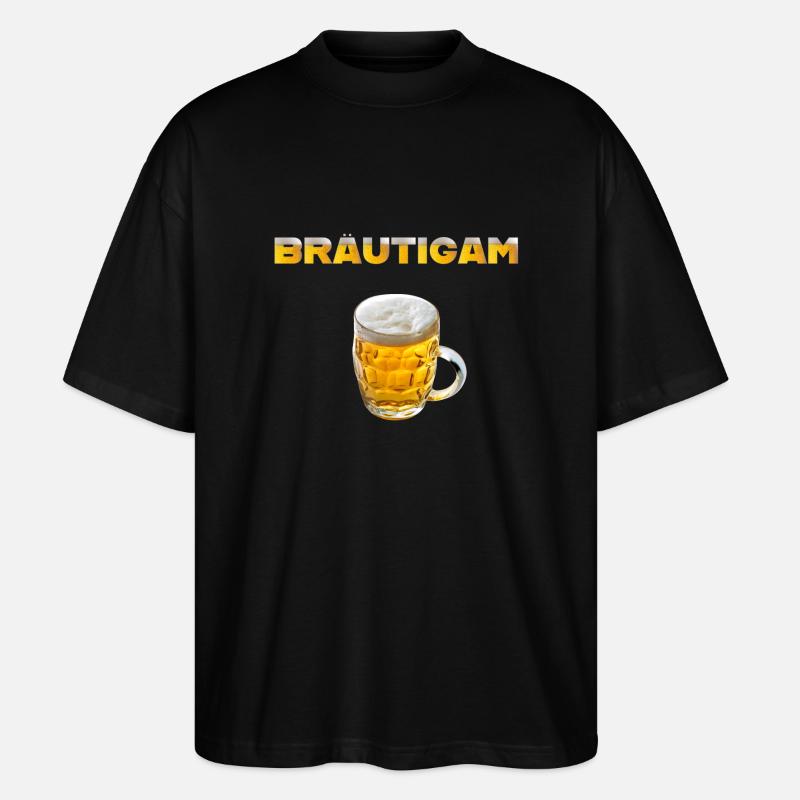 Bräutigam Bierkrug - Stanley/Stella Oversized Unisex Bio T-Shirt Blaster 2.0 - Schwarz