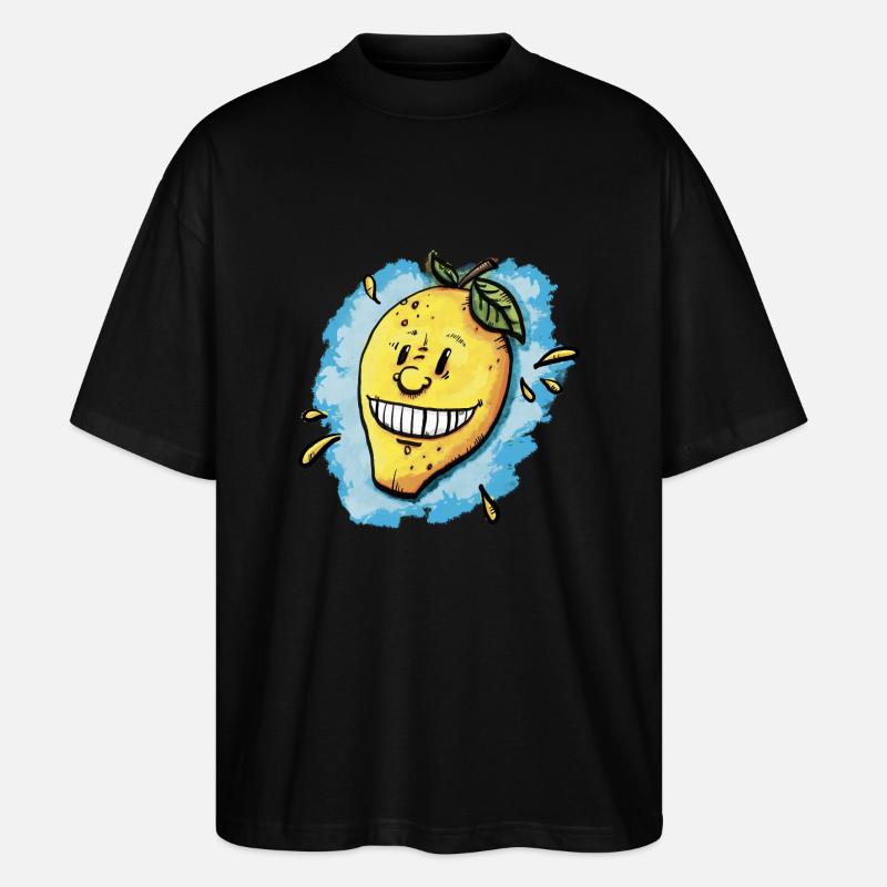 Spritzig / Sauer / Zitrone / Limonade / Sommer - Stanley/Stella Oversized Unisex Bio T-Shirt Blaster 2.0 - Schwarz