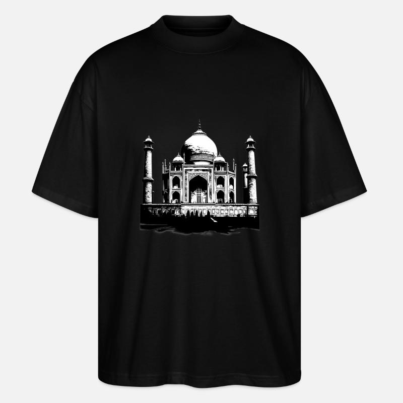 Taj Mahal in Agra monument - Stanley/Stella Oversized Unisex Bio T-Shirt Blaster 2.0 - Schwarz