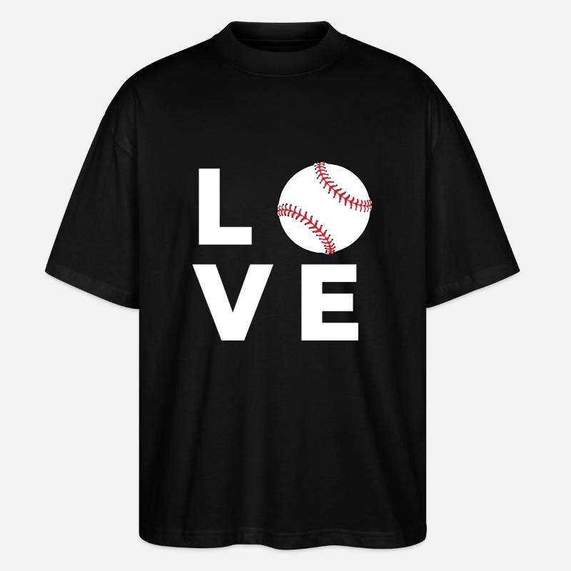 Baseball-Liebe - Stanley/Stella Oversized Unisex Bio T-Shirt Blaster 2.0 - Schwarz