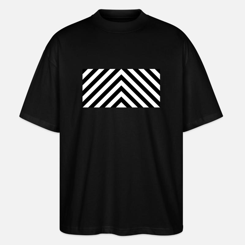 Fond Chevron Noir Et Blanc - T-shirt bio Blaster 2.0 coupe oversize Stanley/Stella Unisexe - noir