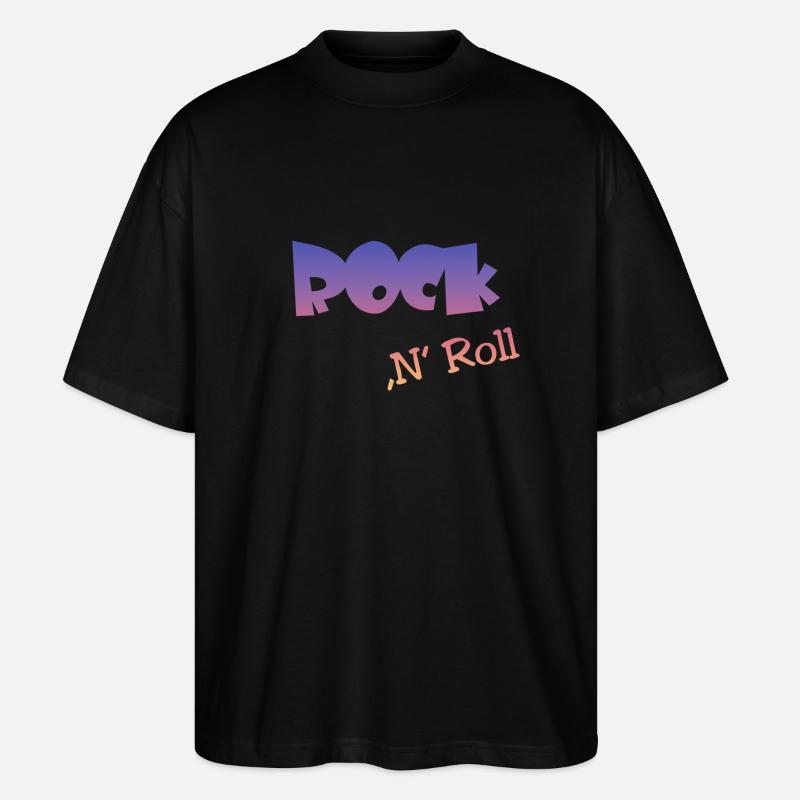 Rock n Roll - Stanley/Stella Oversized Unisex Bio T-Shirt Blaster 2.0 - Schwarz