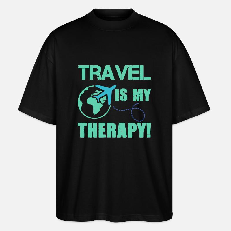 travel therapy 1 - Stanley/Stella Oversized Unisex Bio T-Shirt Blaster 2.0 - Schwarz