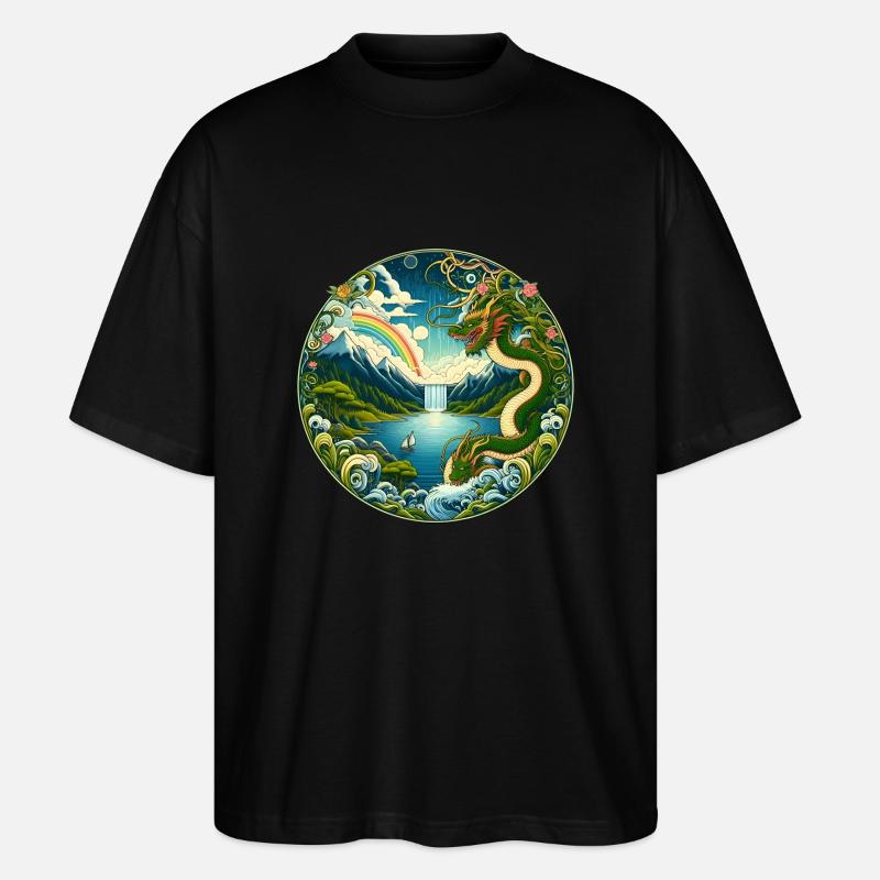 Conte de fées chinois - T-shirt bio Blaster 2.0 coupe oversize Stanley/Stella Unisexe - noir