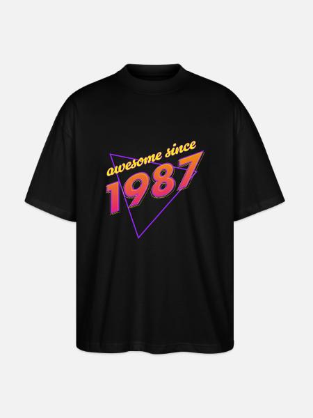 Rétro - Awesome since 1987 - T-shirt bio Blaster 2.0 coupe oversize Stanley/Stella Unisexe - noir