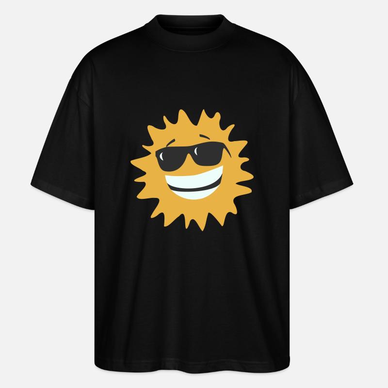 Sonne mit Brille - Stanley/Stella Oversized Unisex Bio T-Shirt Blaster 2.0 - Schwarz