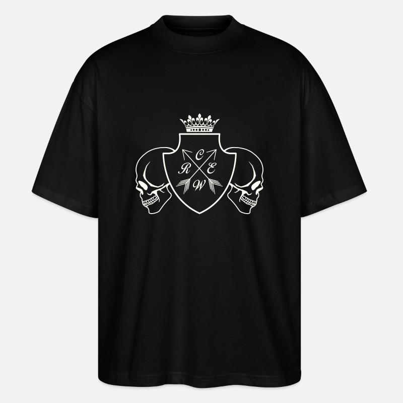 crew skull - Stanley/Stella Oversized Unisex Organic T-shirt Blaster 2.0 - black