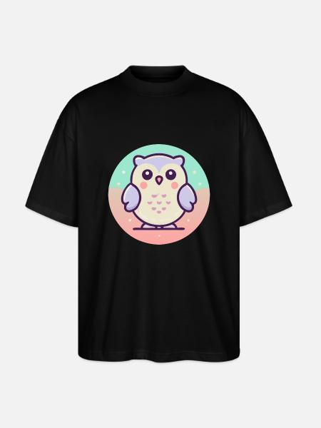 Eule - Stanley/Stella Oversized Unisex Bio T-Shirt Blaster 2.0 - Schwarz