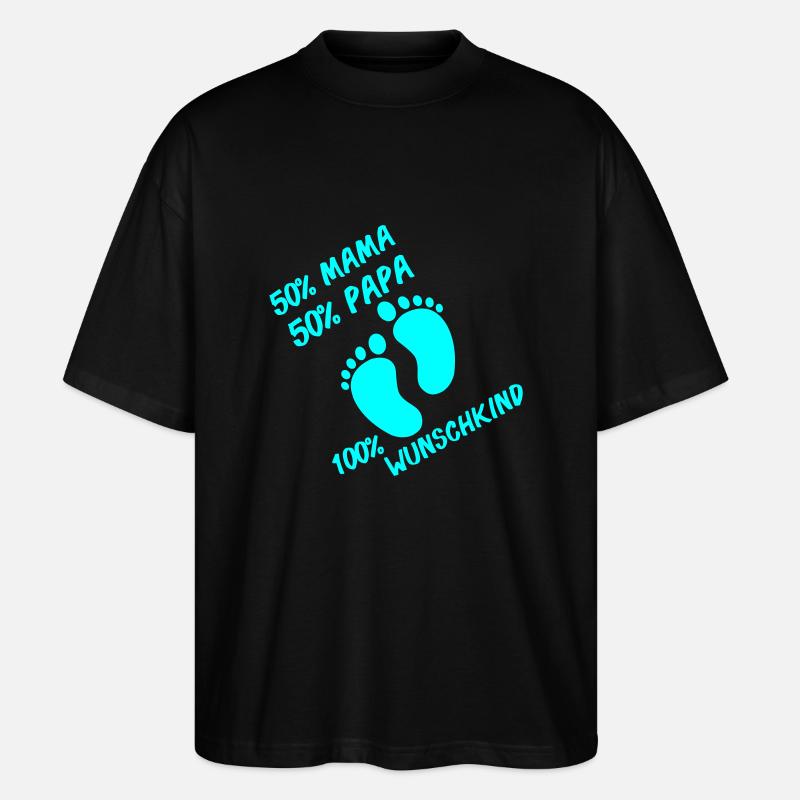 100 wunschkind - Stanley/Stella Oversized Unisex Bio T-Shirt Blaster 2.0 - Schwarz