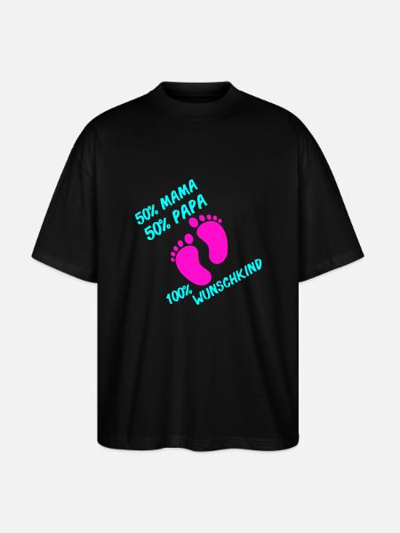 100 wunschkind 002 - Stanley/Stella Oversized Unisex Bio T-Shirt Blaster 2.0 - Schwarz