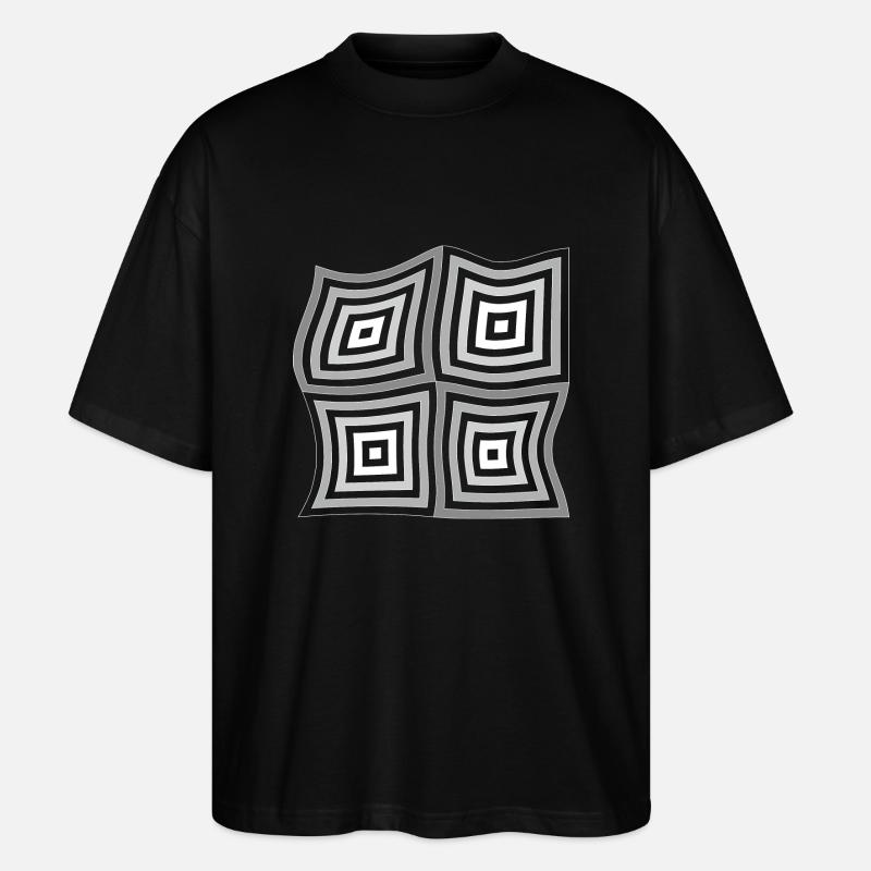 optical illusion - Stanley/Stella Oversized Unisex Organic T-shirt Blaster 2.0 - black