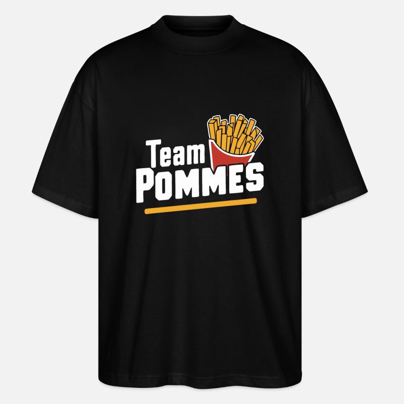 Frites, frites, restauration rapide - T-shirt bio Blaster 2.0 coupe oversize Stanley/Stella Unisexe - noir