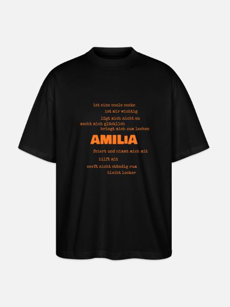 Gift for Amilia - Stanley/Stella Oversized Unisex Organic T-shirt Blaster 2.0 - black