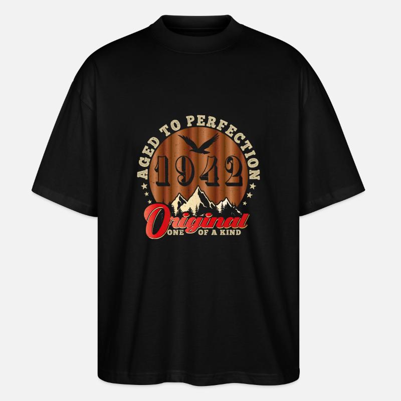 Ikonisches Jubiläum von 1942 - Stanley/Stella Oversized Unisex Bio T-Shirt Blaster 2.0 - Schwarz