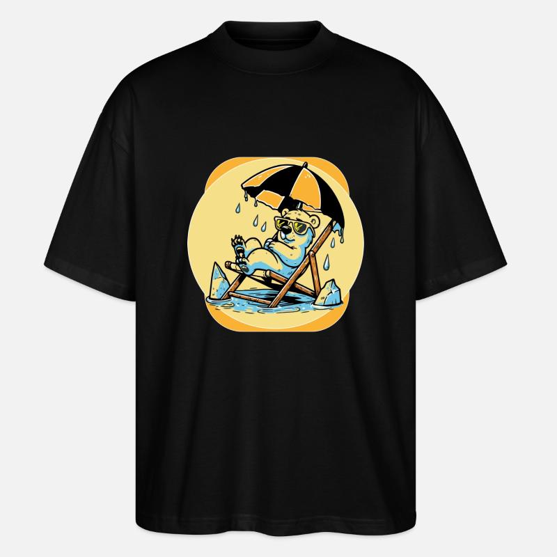 Eisbär - Stanley/Stella Oversized Unisex Bio T-Shirt Blaster 2.0 - Schwarz