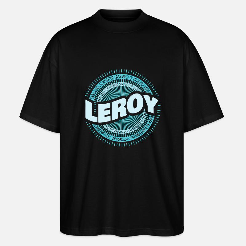 Leroy als Geschenkidee - Stanley/Stella Oversized Unisex Bio T-Shirt Blaster 2.0 - Schwarz