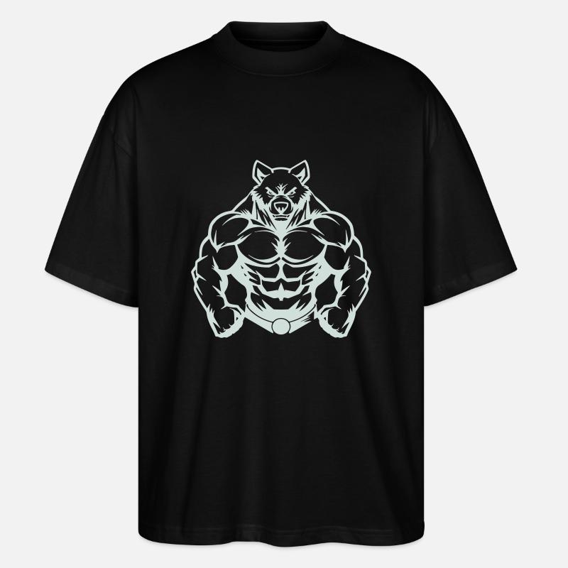 Bande dessinée ours - T-shirt bio Blaster 2.0 coupe oversize Stanley/Stella Unisexe - noir
